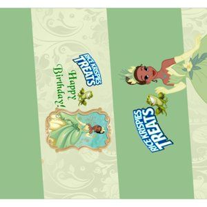 New set 12 Rice Krispie Wrappers & 12 Chip Bags Party Favors Princess & the Frog